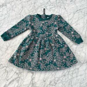 Tiny Tribe Australia Floral Ruffle Dress LS Sz 3T